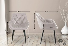 Stolička Tanna - zamat - Sivá