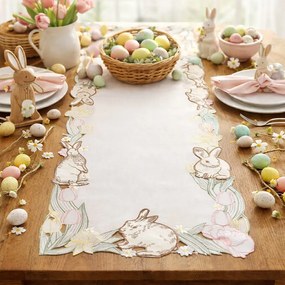 Veľkonočný obrus Veľkonočná lúka 40x110cm TiaHome