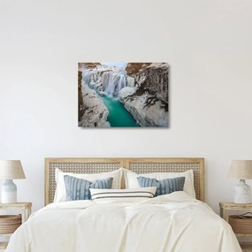 Sklenený obraz - Islandská príroda (70x50 cm)