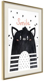 Artgeist Plagát - Smile [Poster] Veľkosť: 20x30, Verzia: Čierny rám s passe-partout