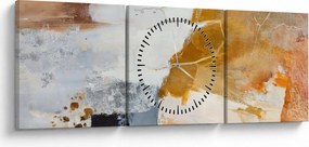Obraz - Abstrakcia (s hodinami) (90x30 cm)