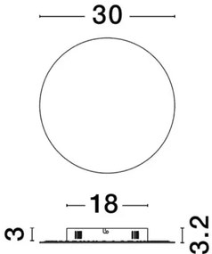 LED nástenné svietidlo Cyrcle 30 čierne