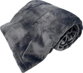 Home Elements Mikroflanelová deka, matná šedá
