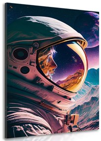 Obraz tajuplný profil kozmonauta - 80x120