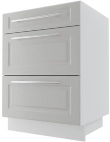 Kuchynská skrinka Emporium D3M/60 light grey stone/biela