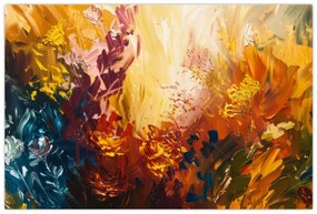 Obraz - Abstraktná maľba kvetov (90x60 cm)