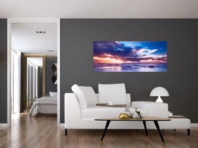 Obraz - Západ slnka pri mori (120x50 cm)