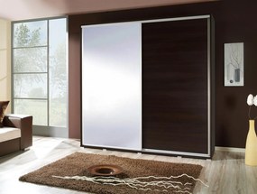 Šatníková skriňa Peldon 205 (wenge) (so zrkadlom). Akcia -20%. Vlastná spoľahlivá doprava až k Vám domov. 612081