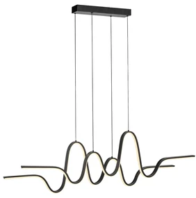 Dizajnové závesné svietidlo čierne vrátane stmievateľného LED Easylift - Altitude