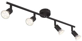 GLOBO 57382-4L - LED Bodové svietidlo OLIWA 4xGU10/3W/230V čierna