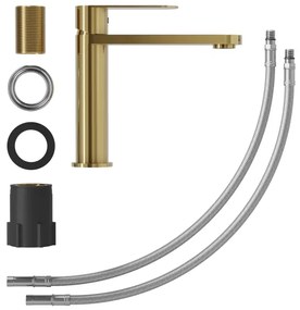 BATH DELUXE 28-017-02-64-02 - Umývadlová batéria TARNBY 17,3 cm lesklá mosadz