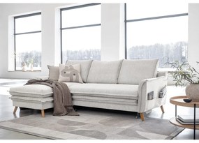 Béžová rozkladacia rohová pohovka (ľavý roh) Charming Charlie – Miuform