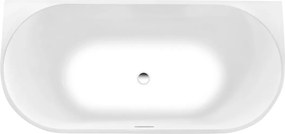 Aqualine Aqualine, TAJO nástenná stojaca vaňa 180x80cm, biela, E1990