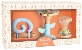Darčeková súprava pre bábätko - hryzadielko slimák a dve hrkálky