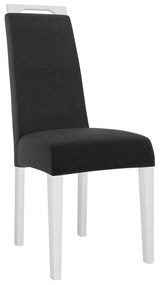 Jedálenská stolička JK79, Dostupné poťahy: Magic Velvet 2219, farebné prevedenie stoličky v dreve: biela