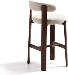 Béžová/v tmavo prírodnej farbe barová stolička z jaseňového dreva (výška sedadla 75 cm) Granite – Kave Home