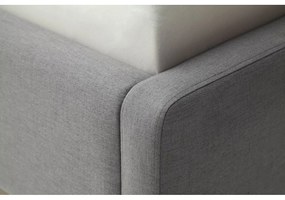 Sivá čalúnená dvojlôžková posteľ s úložným priestorom s roštom 140x200 cm Mattis – Meise Möbel