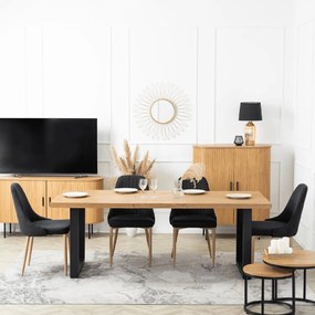 PROXIMA.store - Čalúnená jedálenská stolička TORINO FARBA: čierna