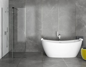 Besco Akrylátová voľne stojaca vaňa Ayla 170x80 BESCO-Typ výpuste: Click-Clack s prepadom, grafit, BESCO-Rozmery: 170x80, BESCO-Farba: Biela