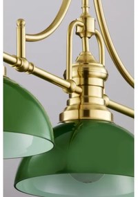 Jupiter 2074 - Luster na tyči PLATINO 3xE27/15W/230V zelená/zlatá