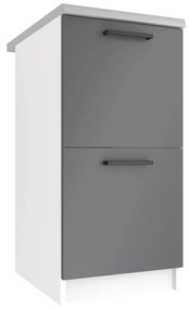 Kuchynská skrinka Belini spodná 40 cm šedý mat s pracovnou doskou  TOR SD2-40/0/WT/SR/0/B1