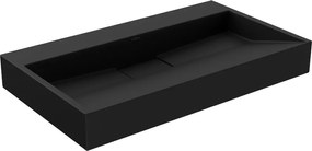 Mexen Ava, umývadlo na dosku z konglomerátu B/O 80 x 46 cm, čierna matná, 23018070