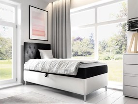 Kontinentálna posteľ Junior Gerdise 1, Strana: ľavá, Rozmer postele: 80x200, Dostupné poťahy: ekokoža Soft 017 (biela) + Fresh 17