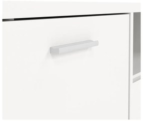 Biely TV stolík 147x38 cm Media – Tvilum