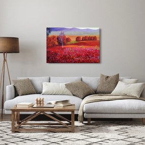 Obraz červenej krajiny (90x60 cm)