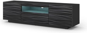 TV stolík/skrinka Aurora 150 (sahara čierna) (s LED osvetlením). Vlastná spoľahlivá doprava až k Vám domov. 1124867