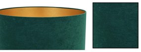 Závesné svietidlo MEDIOLAN, 1x tmavozelené/zlaté textilné tienidlo, (fi 44cm)