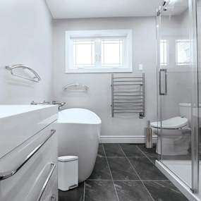 Matne biely nášľapný oceľový odpadkový kôš 5 l Akira – Spirella