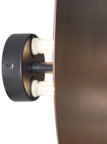 Dizajnové nástenné svietidlo bronzové organické 32 cm 2-svetlá - Pulley