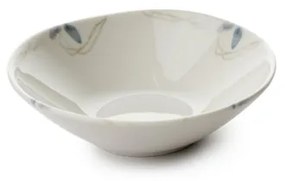 Jedálenská súprava 24 ks, biela/modrá, porcelán