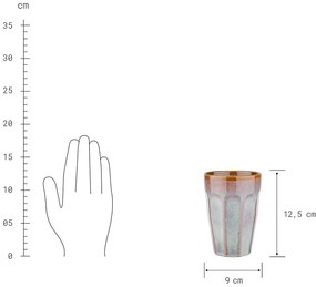 BERGAMO Hrnček Latte macchiato 330 ml - šedohnedá