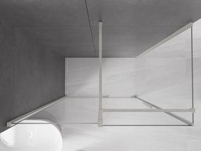 Mexen Velar, sprchový kút s posuvnými dverami 150 x 70 cm, 8mm číre sklo, brúsená oceľ, 871-150-070-01-97