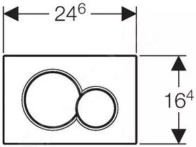 Geberit Sigma01 - Ovládacie tlačidlo Sigma01, leštený chróm,115770KA5