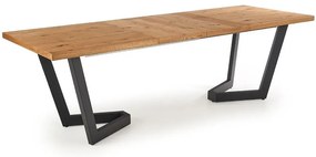 Rozkladací stôl Massive 160/250x90cmSvetlý Dub/Čierna