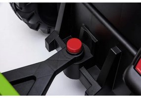 Elektrický traktor s vozíkom 2x30W/7000 mAh čierna/zelená + DO