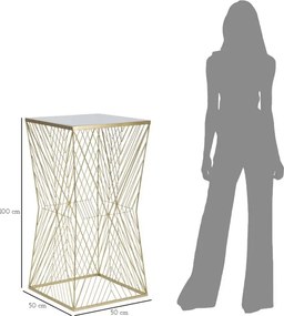Odkladací stolík Lines 50 cm zlatý
