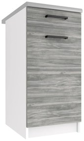 Kuchynská skrinka Belini spodná so zásuvkami 40 cm šedý antracit Glamour Wood s pracovnou doskou  TOR SDSZ1-40/1/WT/GW/0/B1
