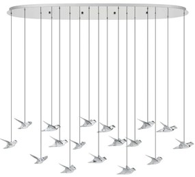 Eglo 390403 - LED Stmievateľný luster na lanku PARATEBUENO 17xLED/3W/230V chróm