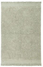 Svetlozelený prateľný ručne tkaný bavlnený koberec 140x200 cm Woods Symphony Olive – Lorena Canals