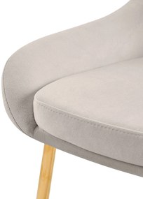 Sada 2 ks jedálenskej stoličky Elmira zamat - sivá