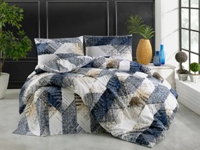 Flanelové obliečky  Laris Blue 200x220/2x70x90 cm
