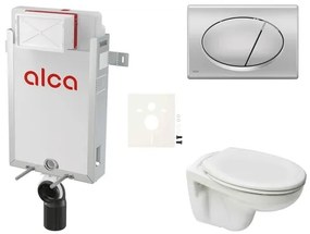 Cenovo zvýhodnený závesný WC set Alca na zamurovanie + WC Ceramia S-Line Pre SIKOAP3
