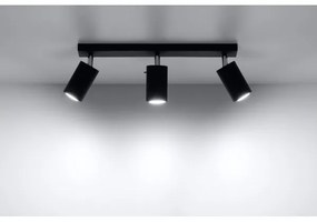 Sollux SL.0093 - Bodové svietidlo RING 3 3xGU10/10W/230V čierna