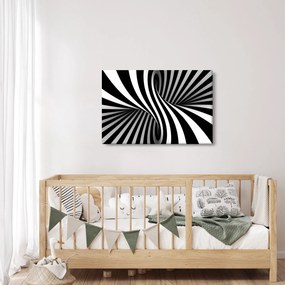 Abstraktní obraz so zebrymi pruhmi (90x60 cm)