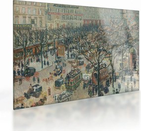 Sklenený obraz - Camille Pissarro, Boulevard des Italiens, Morning, Sunlight, reprodukcia (70x50 cm)