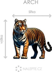 Tiger textilní prelepiteľná nálepka na stenu hárok 44 x 45 cm